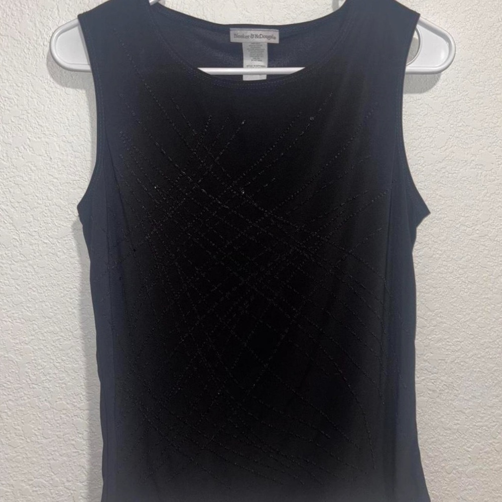 Bleeker & McDougal Elegant Black Sleeveless Tank Top